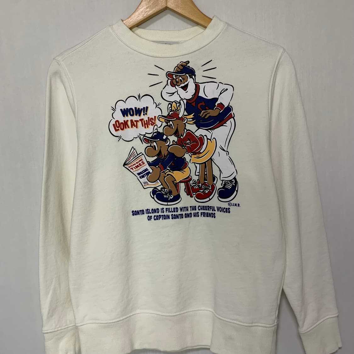 캡틴산타 맨투맨 티셔츠 아이보리 빈티지 S 상품이미지2