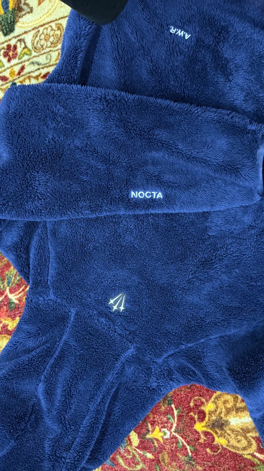 SSS급) 실착 1회 나이키x드레이크 NOCTA 플리스 후드티 네이비 상품이미지4