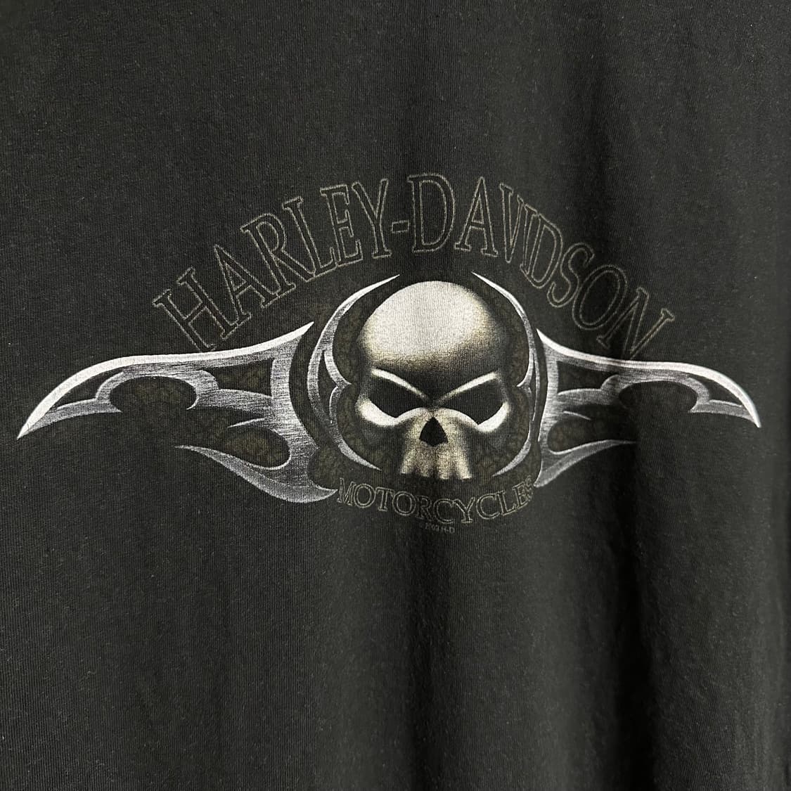 빈티지 00s 할리데이비슨 스컬 티셔츠 상품이미지3