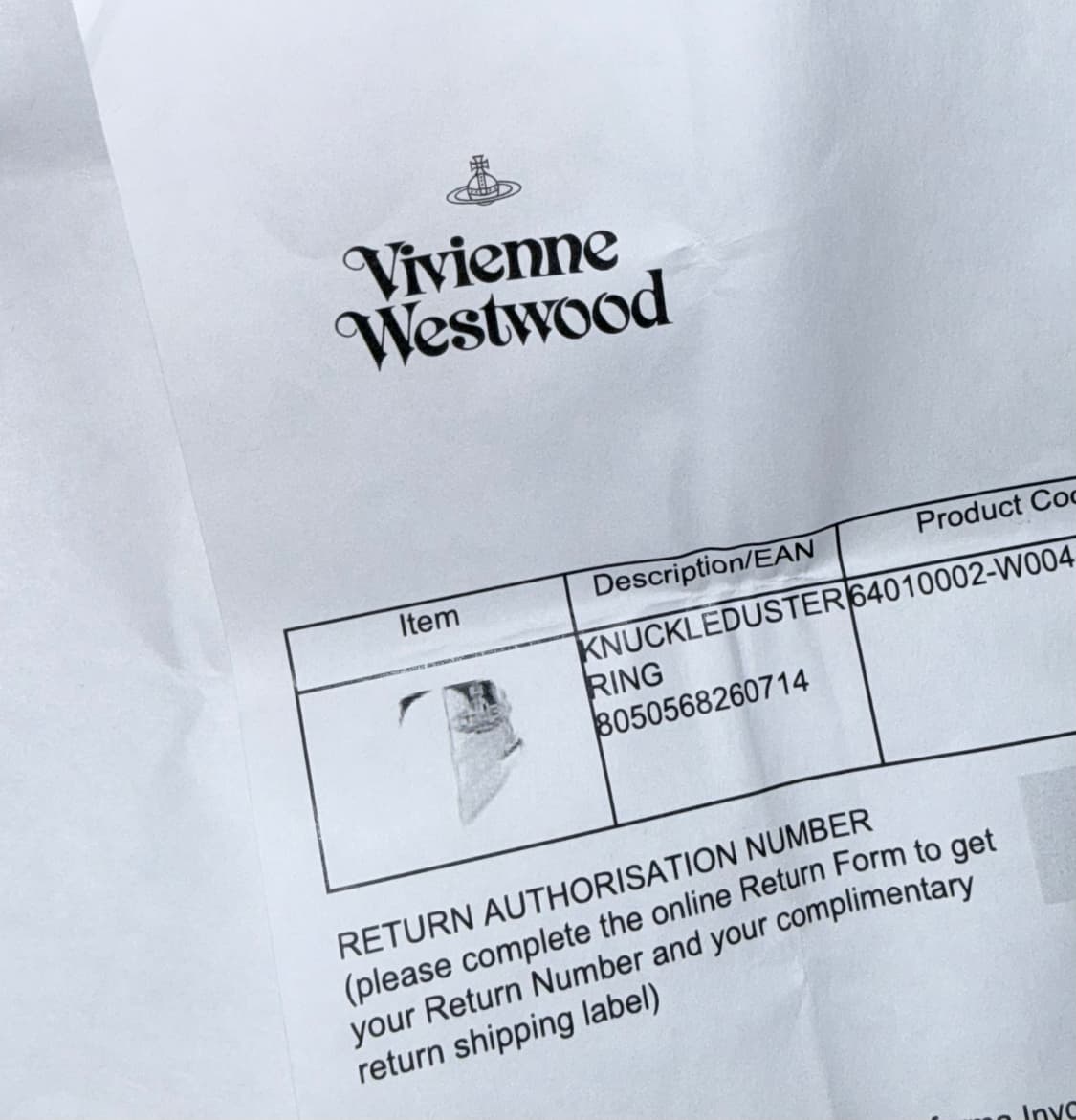 비비안웨스트우드 너클링 정품 모든구성 나나 상품이미지6