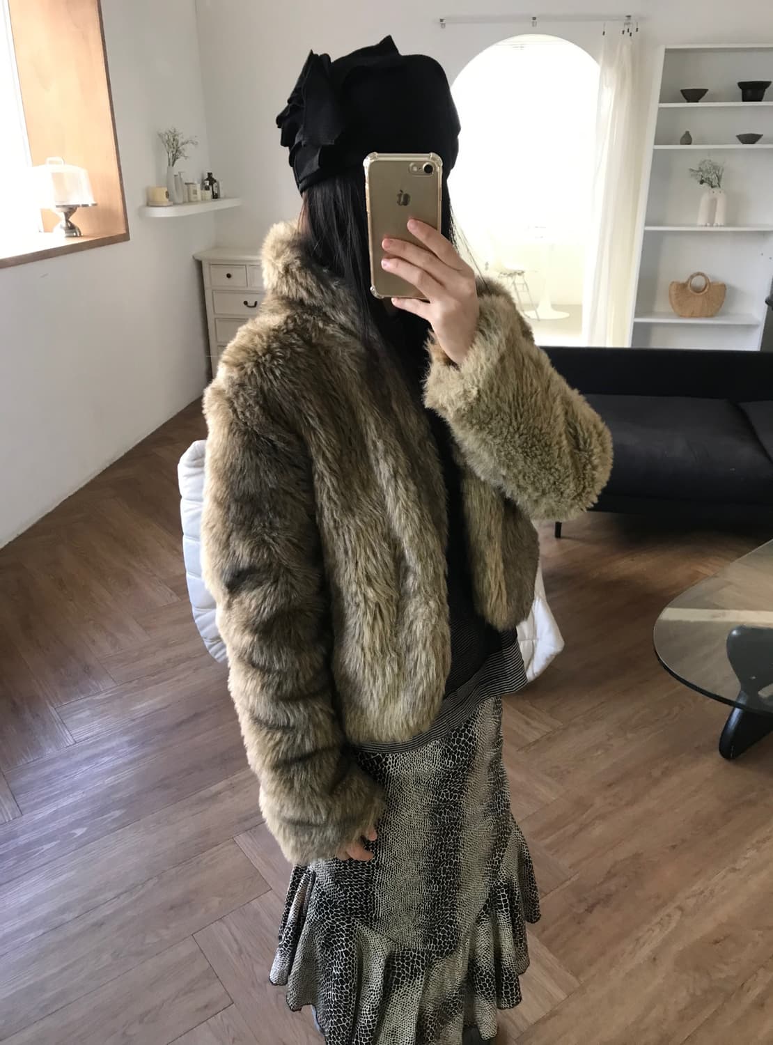  vintage brown fur jacket 상품이미지3