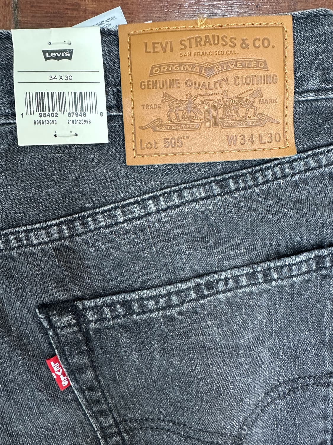 리바이스 프리미엄 505 셀비지 흑청 34/30 상품이미지4