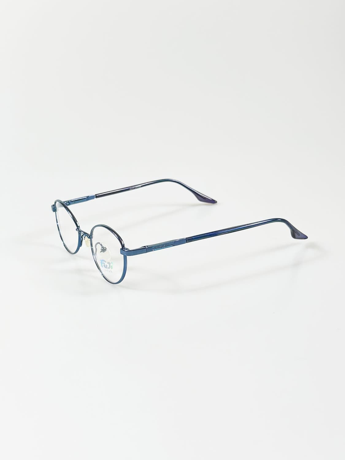 90s FUJI JAPAN 블루 메탈 오벌 프레임 빈티지 안경 상품이미지3