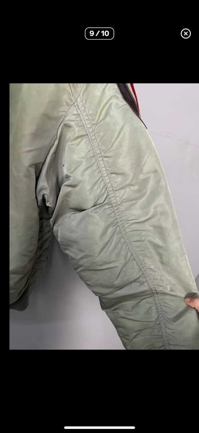 알파 인더스트리 레더 카라 MA-1 봄버재킷 A2345 상품이미지9