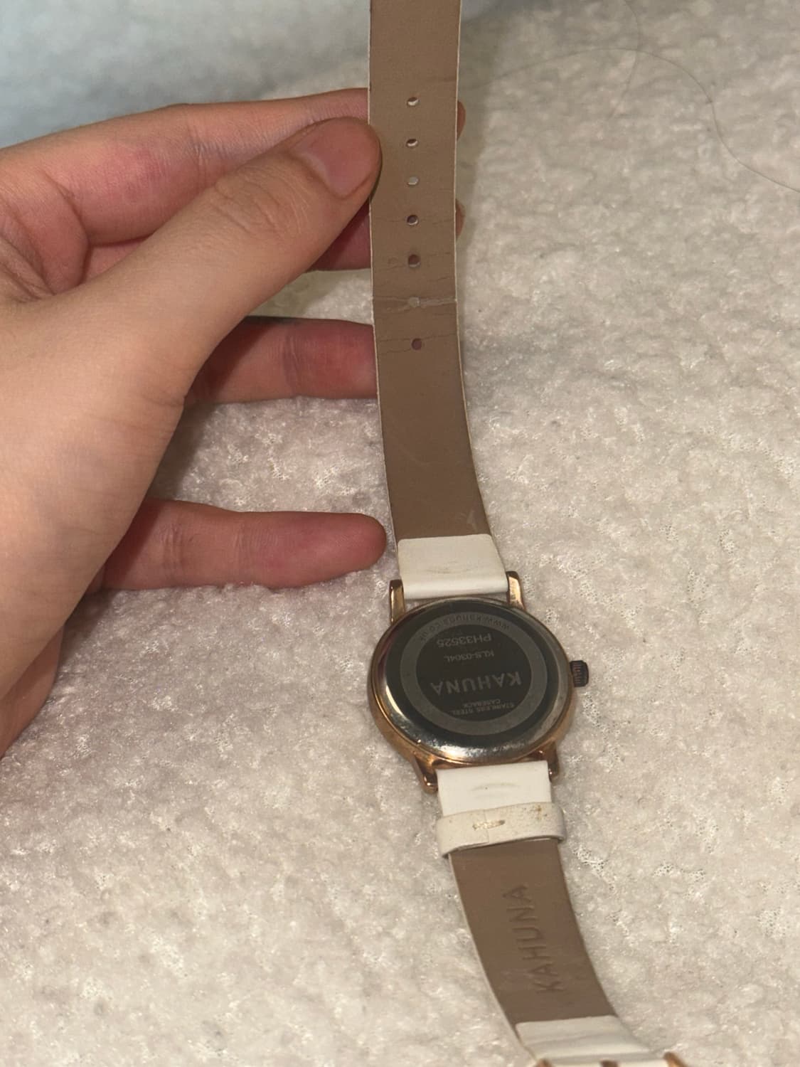 카후나 흰색 가죽 여자손목시계 상품이미지3