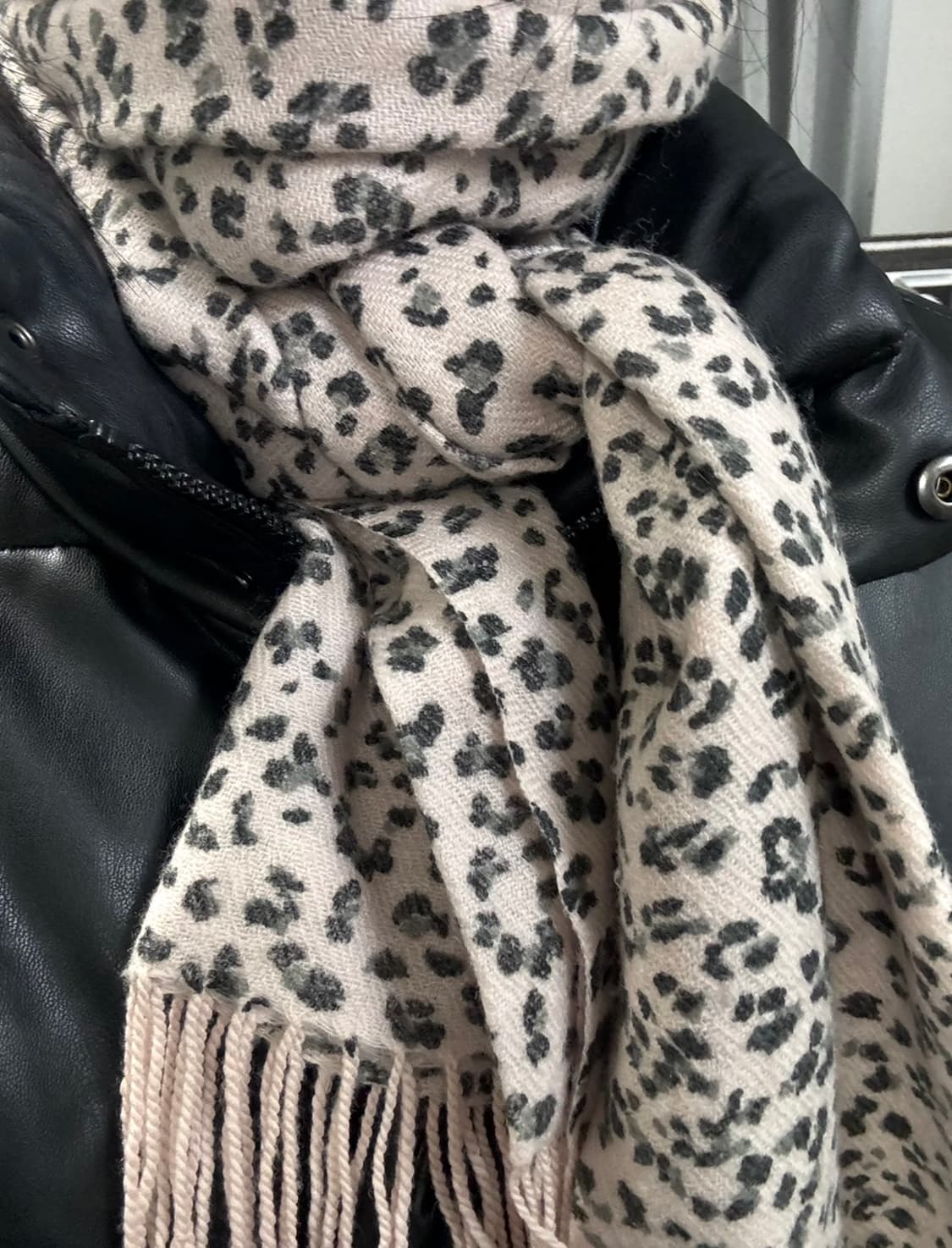 대장급 핑크 호피 목도리  상품이미지2