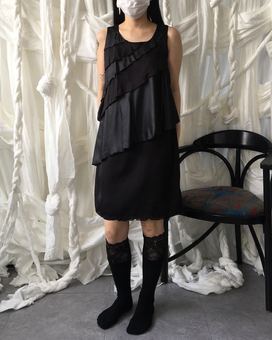 Layer point sleeveless onepiece 상품이미지6