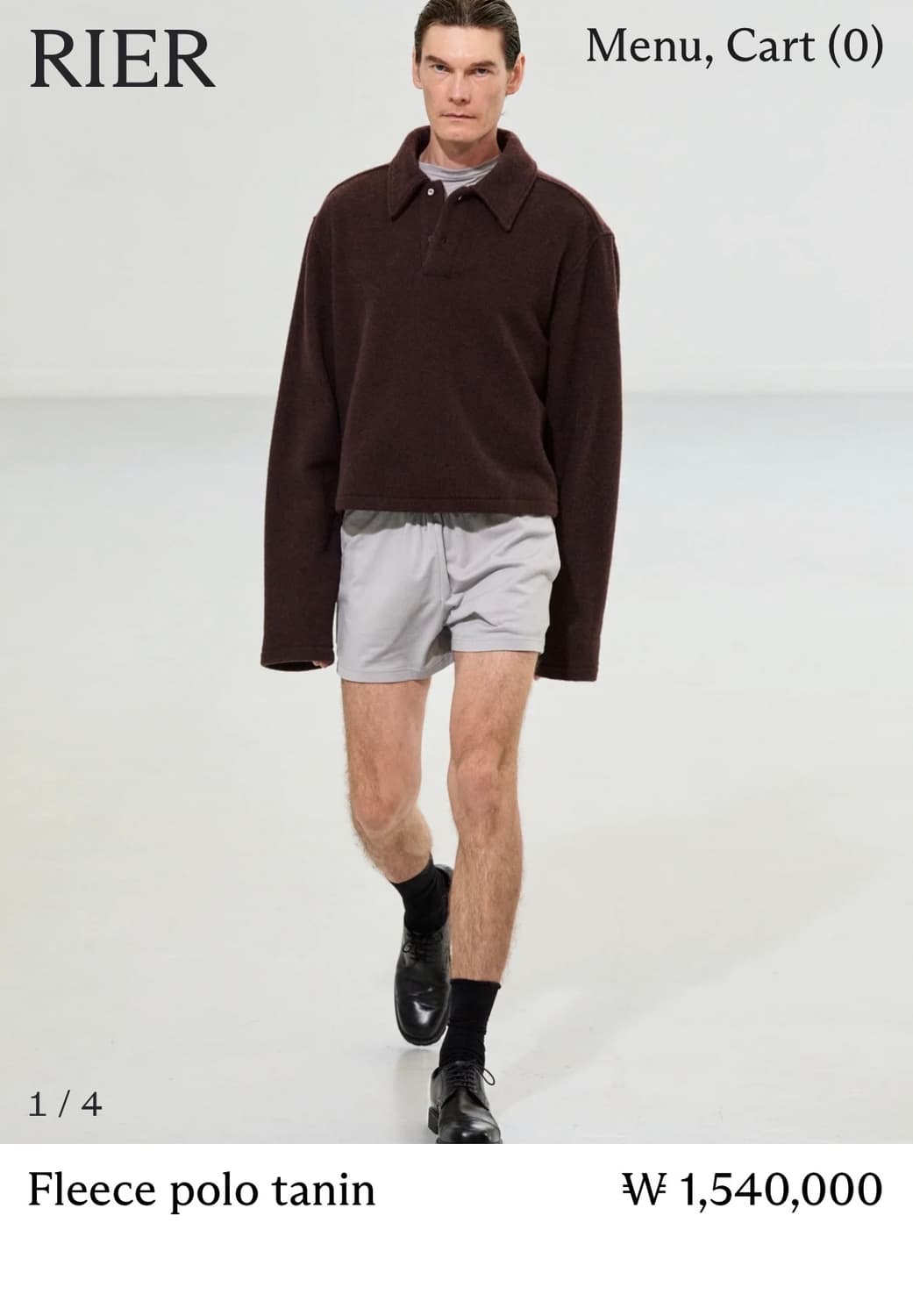 [M]리에르 플리스 폴로 니트/타닌 상품이미지5