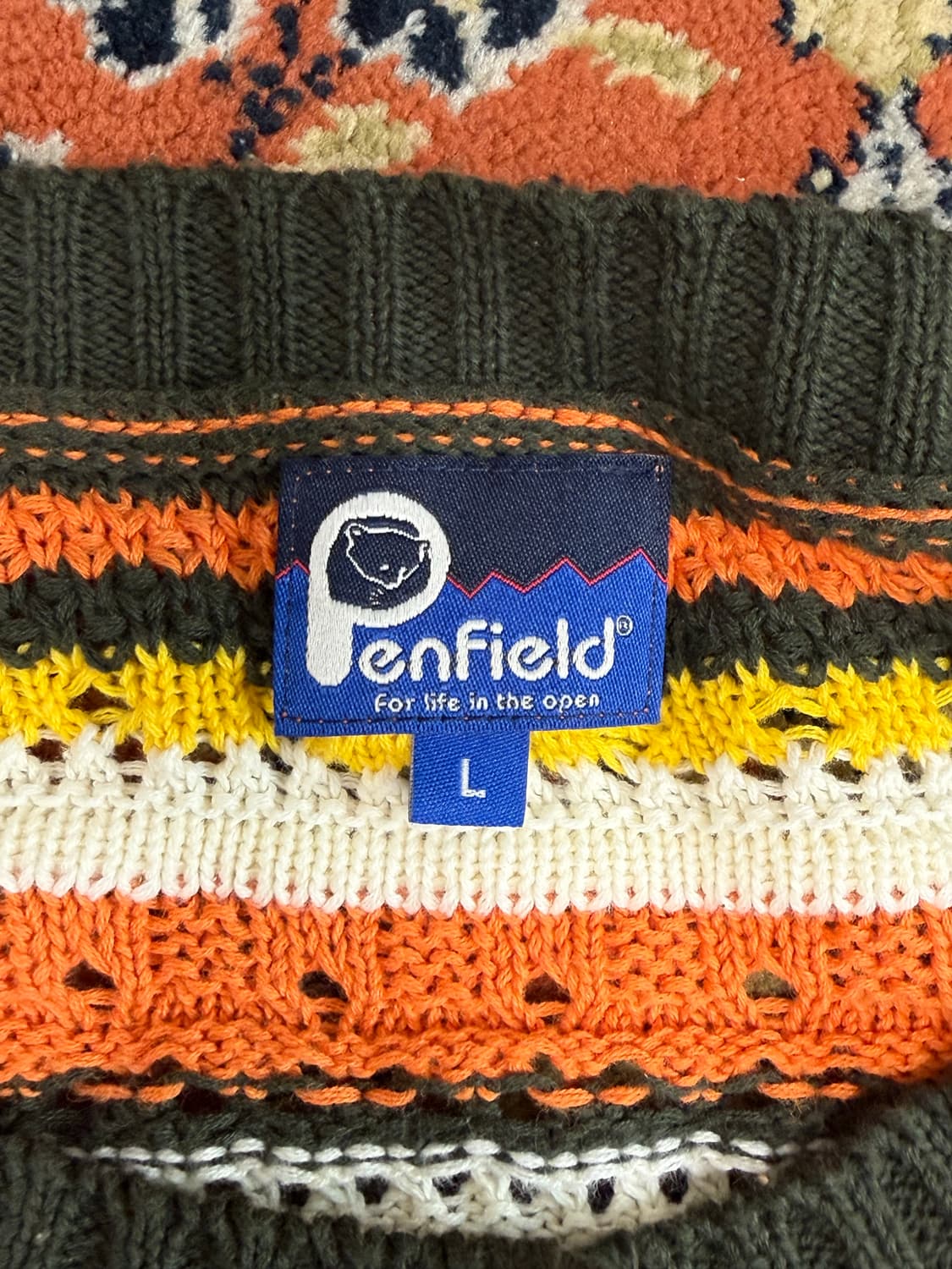 펜필드 스트라이프 라운드 가디건 L 상품이미지3