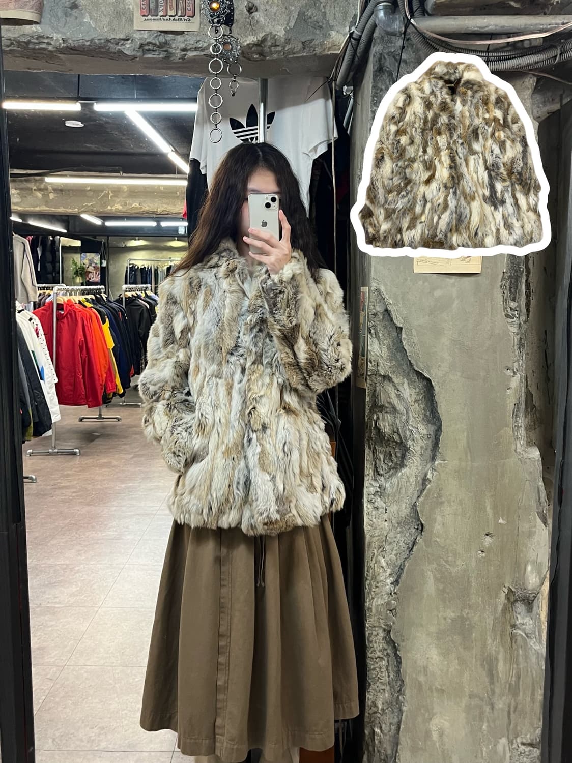 빈티지 토끼털 퍼자켓 베이지 #csz2025 상품이미지1