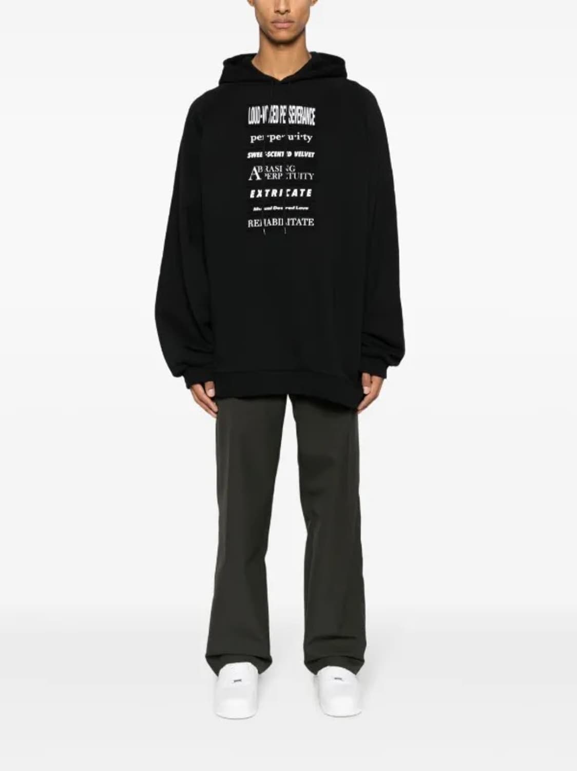 Raf Simons X Fred Perry 슬로건 패치 후디 상품이미지4