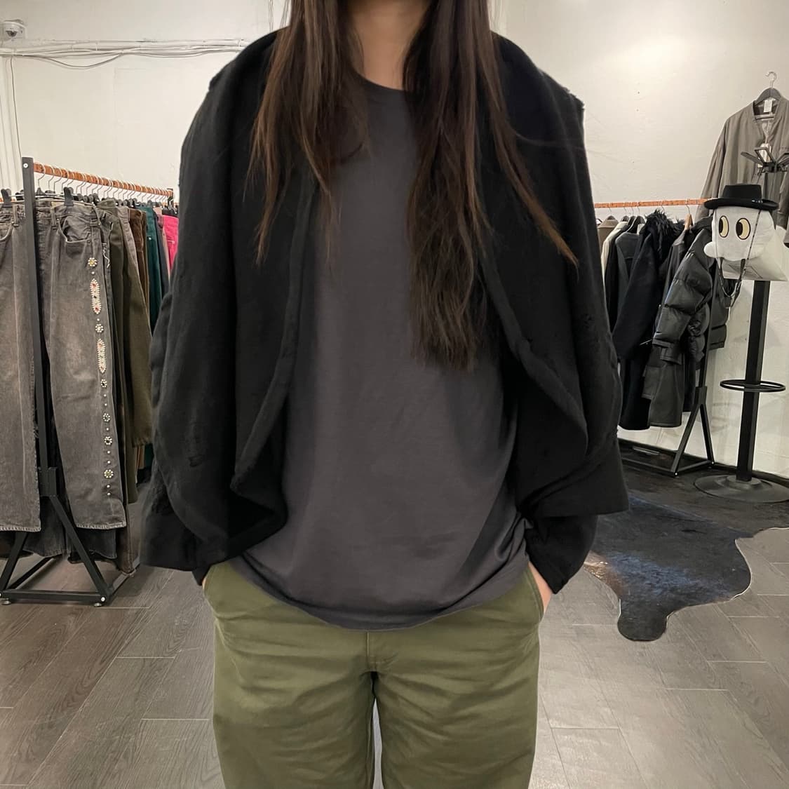 요지야마모토 레이어드 가디건 상품이미지4