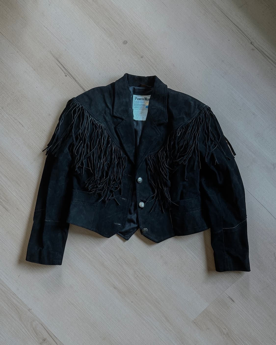 70s Pioneer Wear 프린지 웨스턴 레더 자켓 상품이미지1