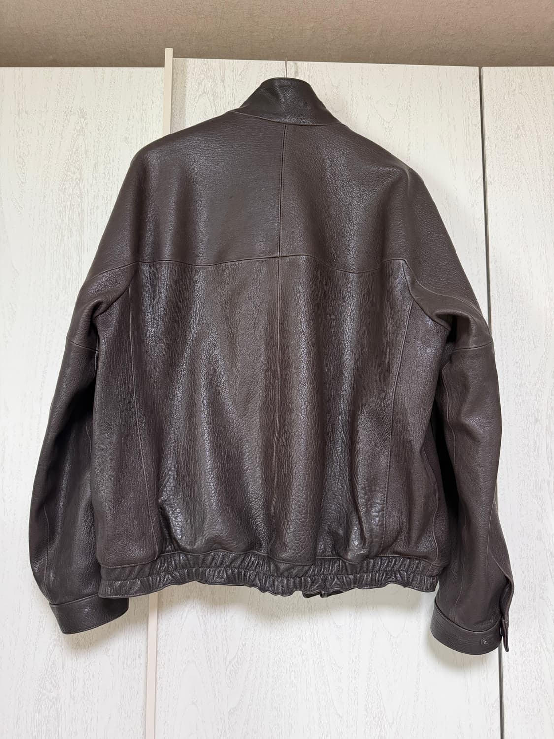 [S] 유스/ 하이넥 레더 블루종 상품이미지3