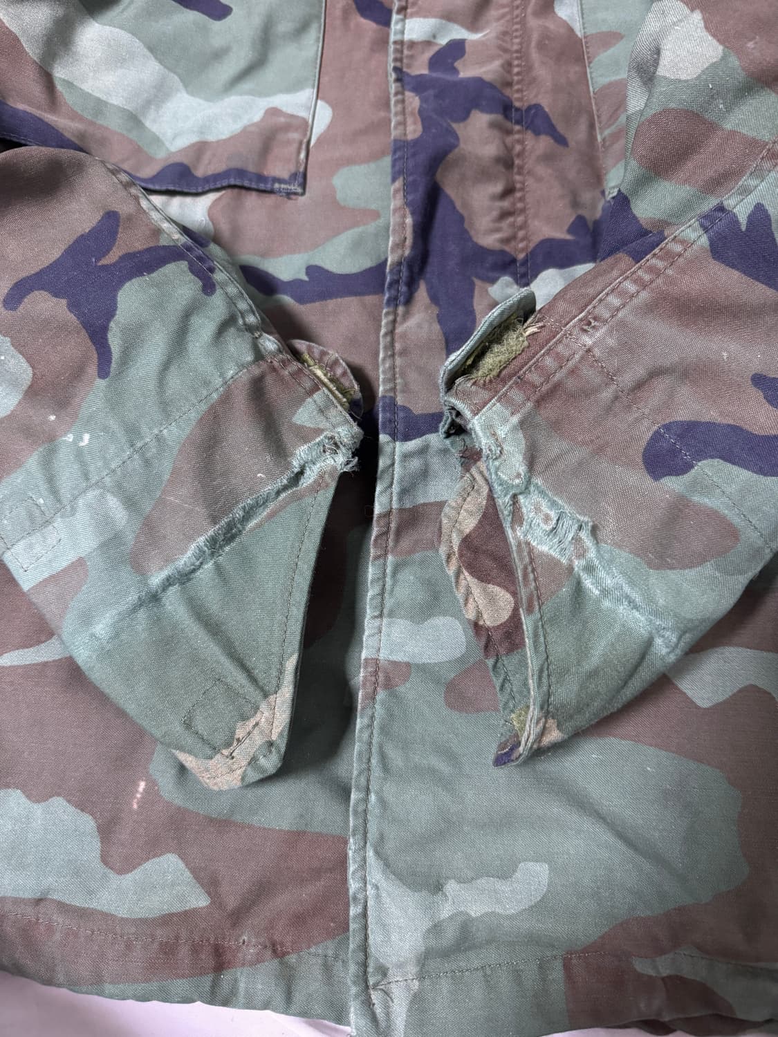 80s 미군 우드랜드 카모 m65 필드 자켓 ideal 지퍼 상품이미지5