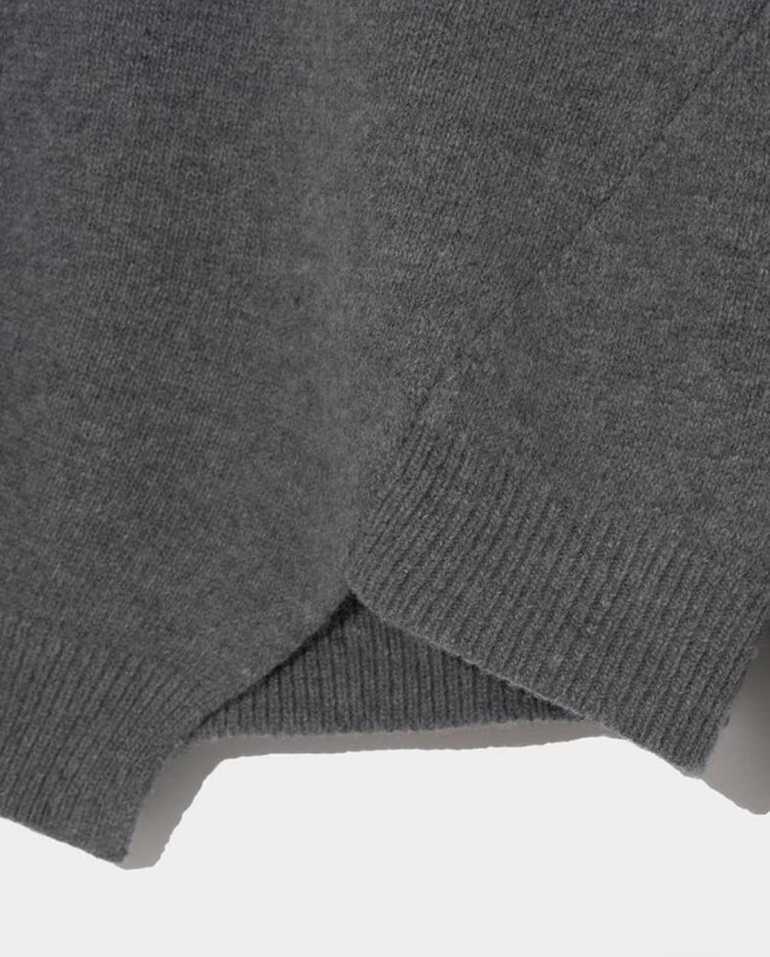 더블린 언발란스 캐시미어 블렌드 니트 차콜 상품이미지5
