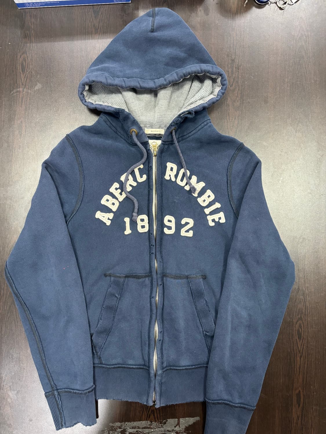아베크롬비 네이비 기모 후드집업 빈티지 상품이미지1