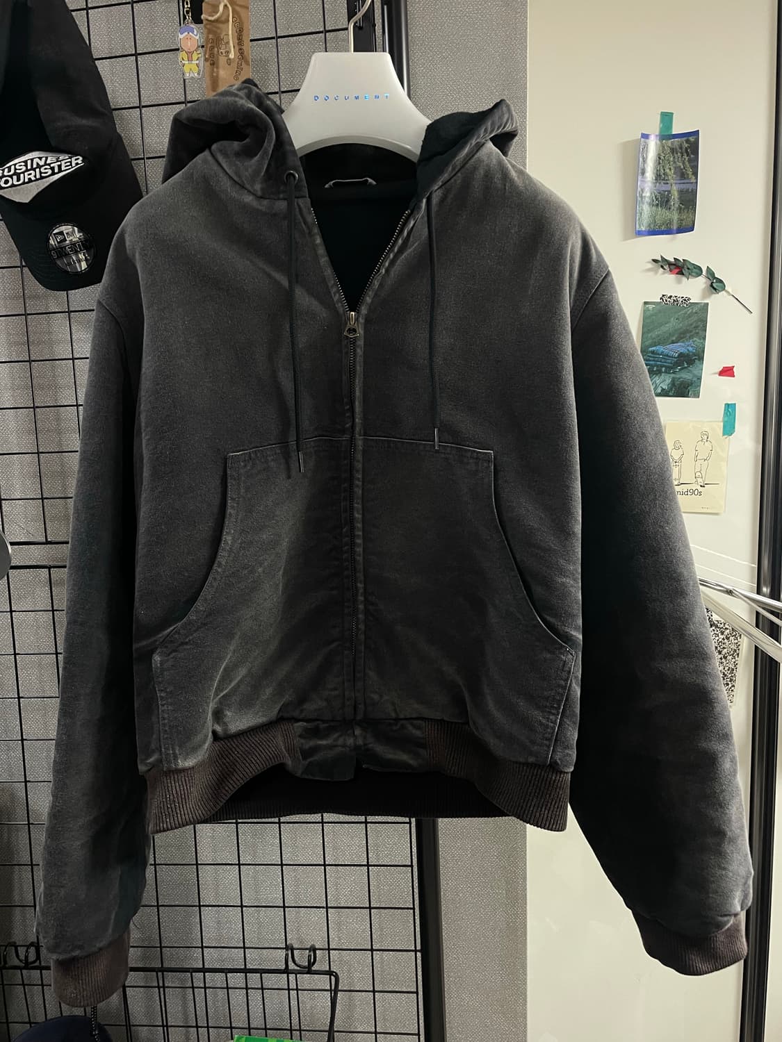 오라리 25Fw 프로덕트 다이 오가닉 코튼 덕 숏 집 파카 상품이미지2