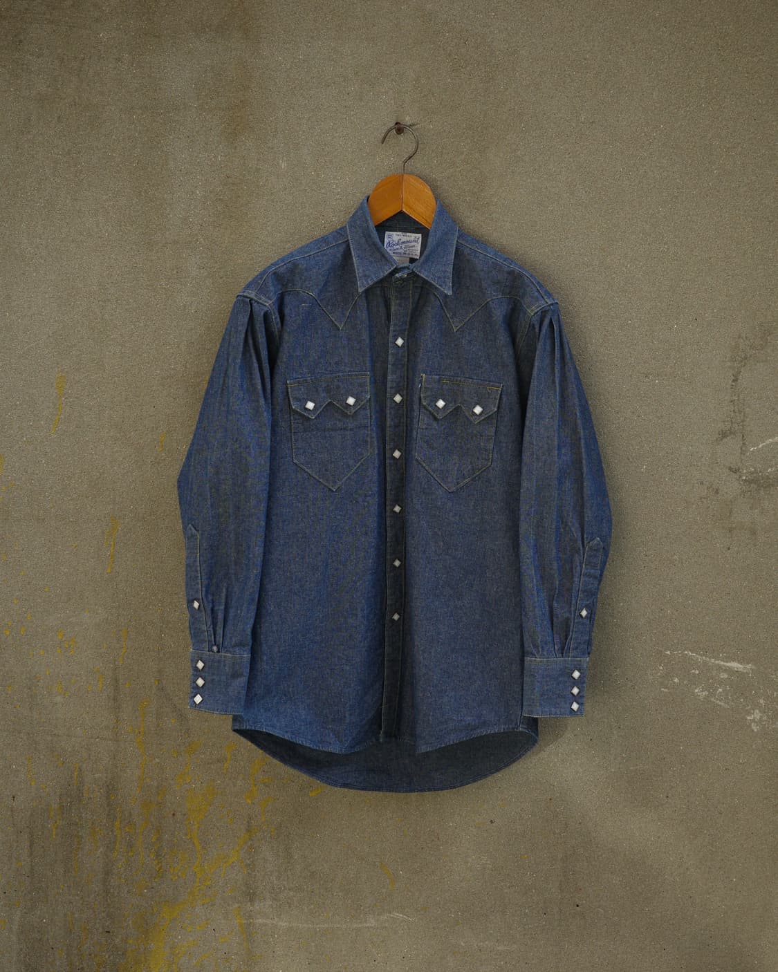 90‘s 락마운트 랜치웨어 오버핏 데님 웨스턴 셔츠 상품이미지1