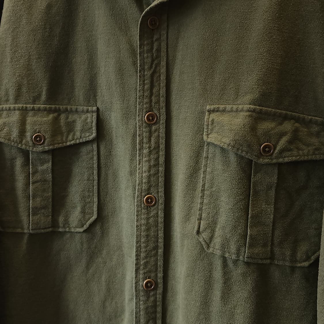 90s 폴로 밀리터리 셔츠 헤비 코튼 플란넬 셔츠 엘크자수 xl 상품이미지6