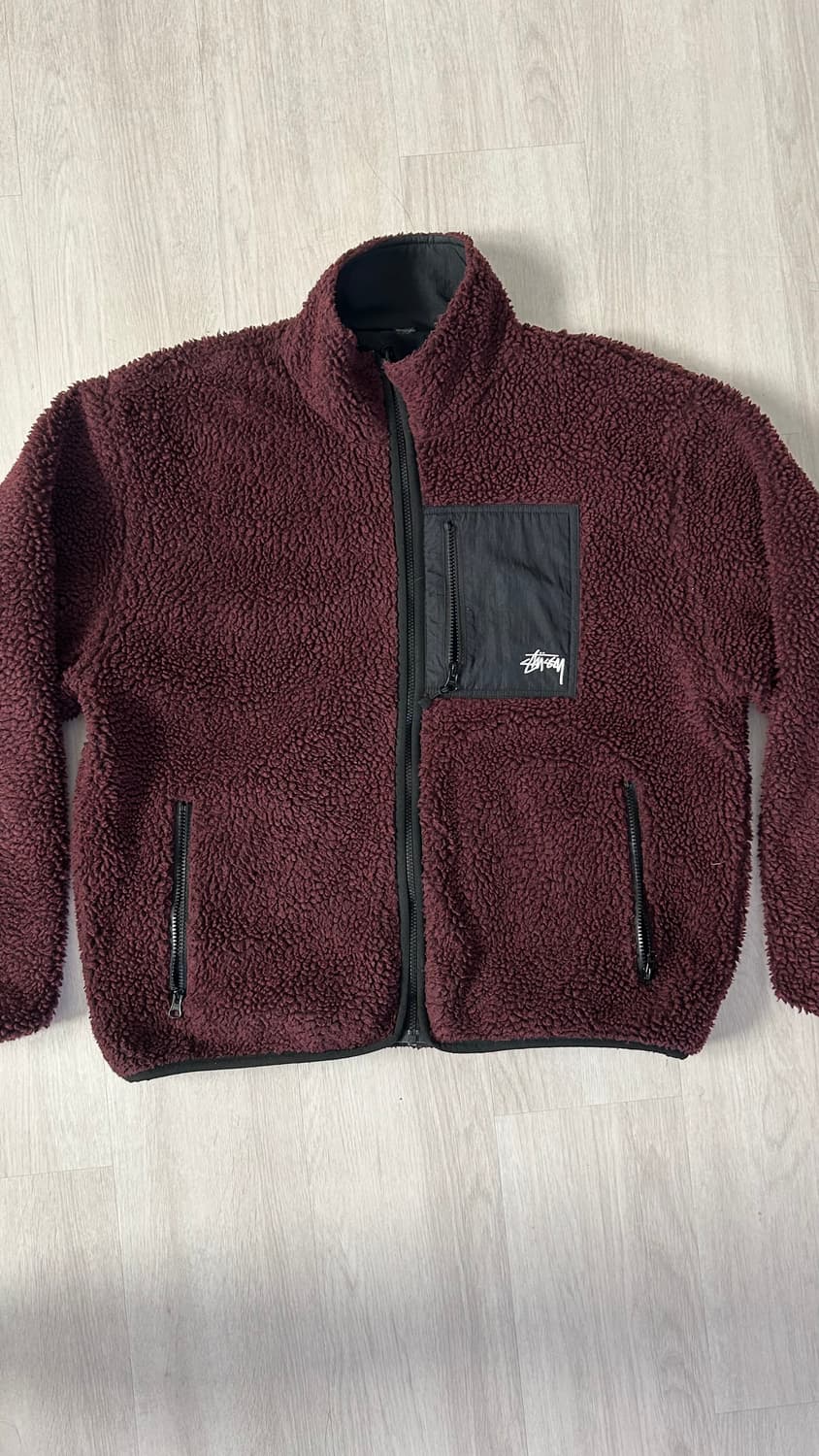 스투시 쉐르파 리버시블 자켓 버건디 / XL 상품이미지1
