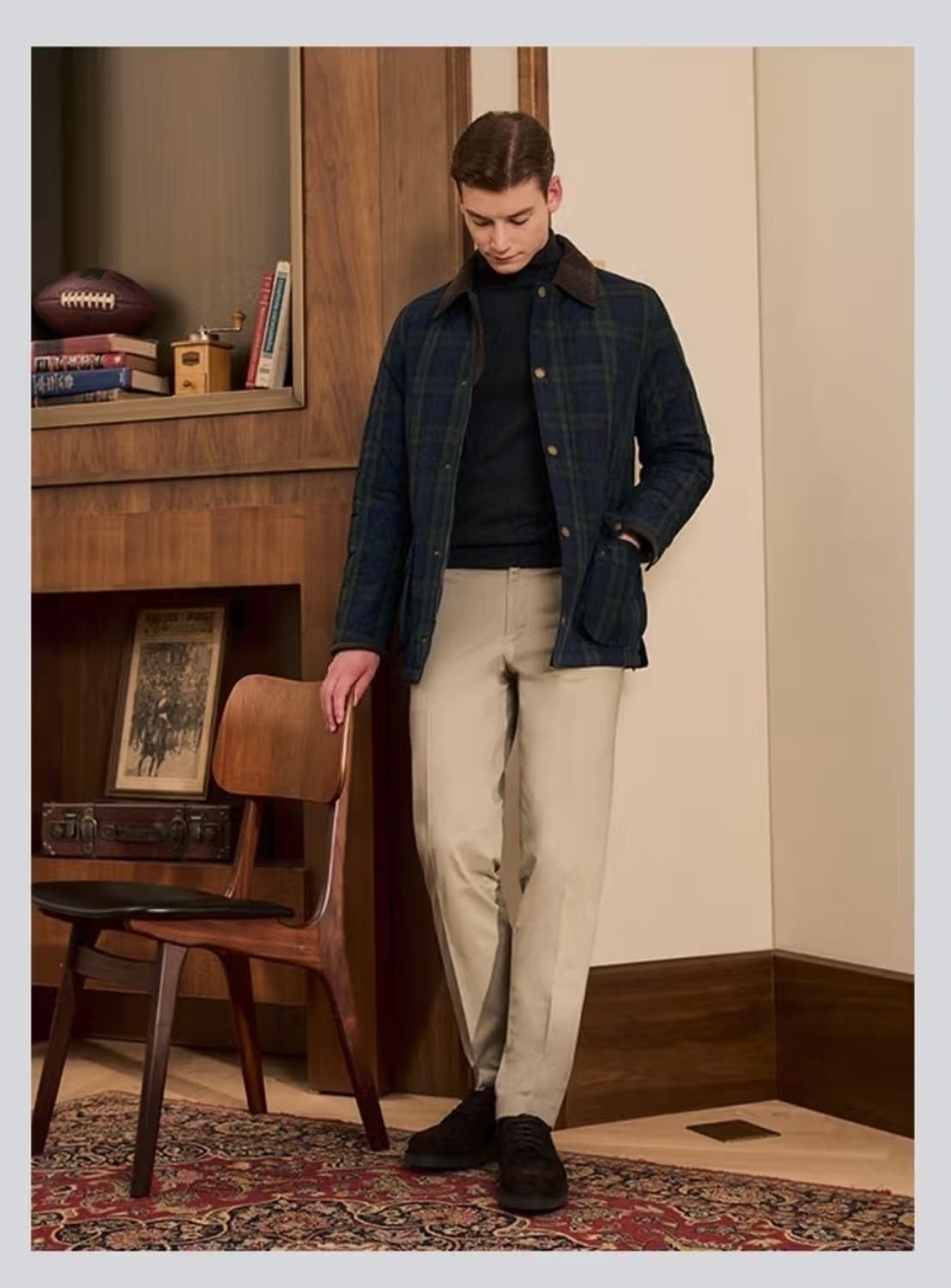 브룩스브라더스 블랙와치 퀼팅 헌팅자켓(L) 상품이미지2