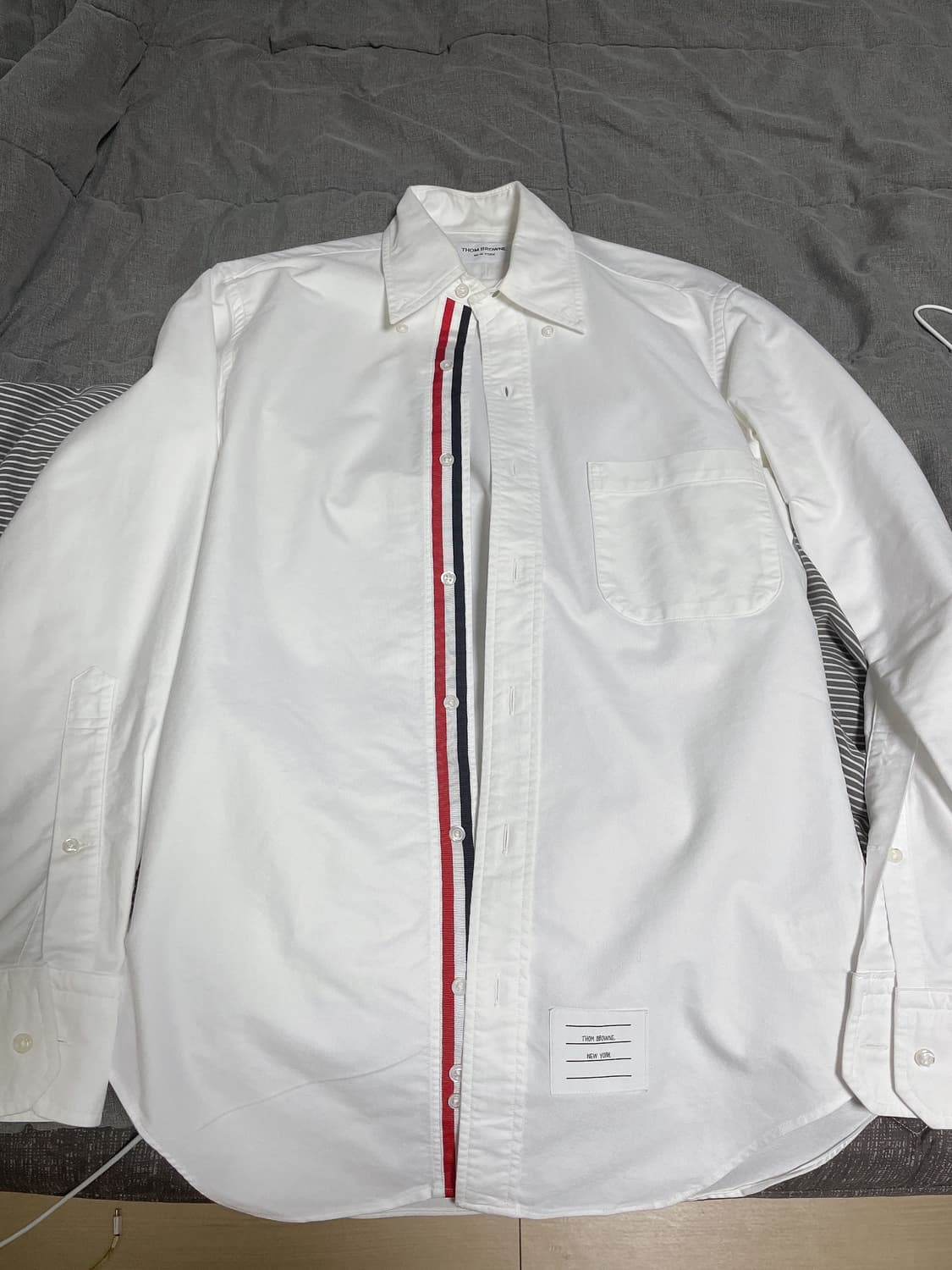 Thom Browne 삼선탭 화이트 셔츠 1사이즈 상품이미지1