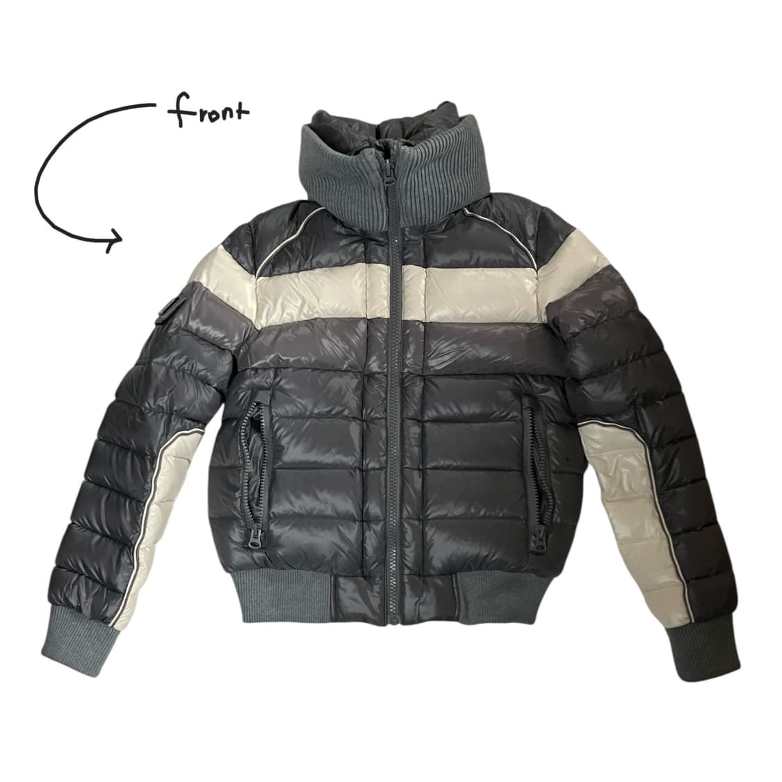 Jack1T 잭원티 레트로 레이서 패딩 자켓 XS 상품이미지3