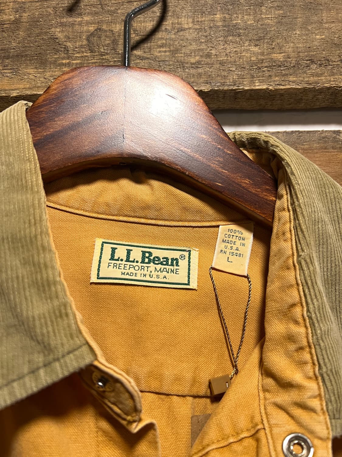 [L]90's L.L.Bean 엘엘빈 USAMade 브라운 헌팅 셔츠자켓 상품이미지2