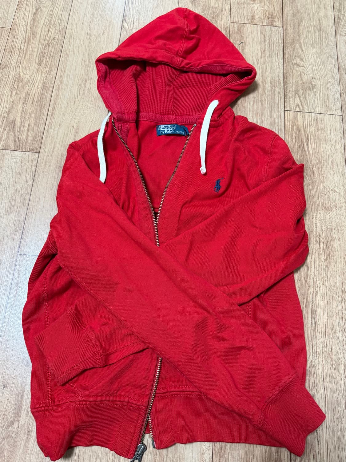 폴로 빈티지 후드집업 레드 상품이미지2