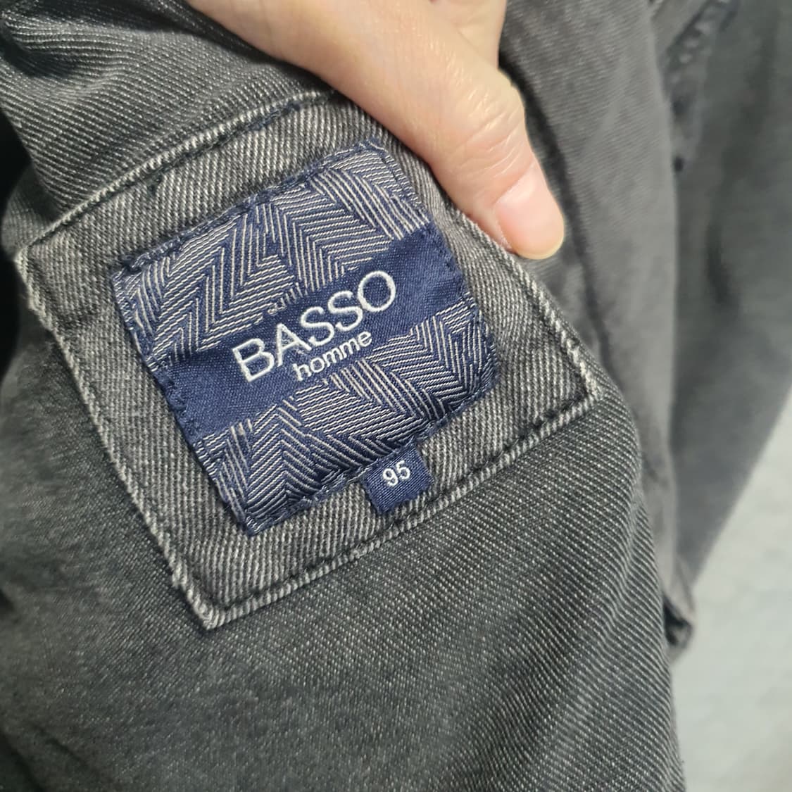 바쏘 옴므 워싱 데님 셔츠 자켓 상품이미지4