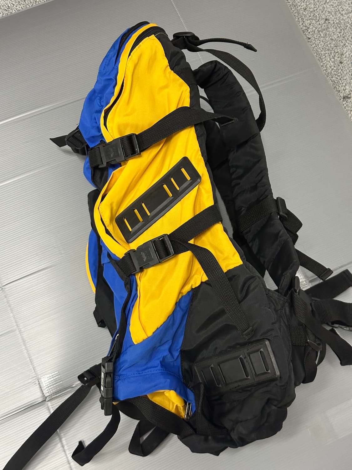 아디다스 올드스쿨 백팩 가방 블루 옐로우 상품이미지3