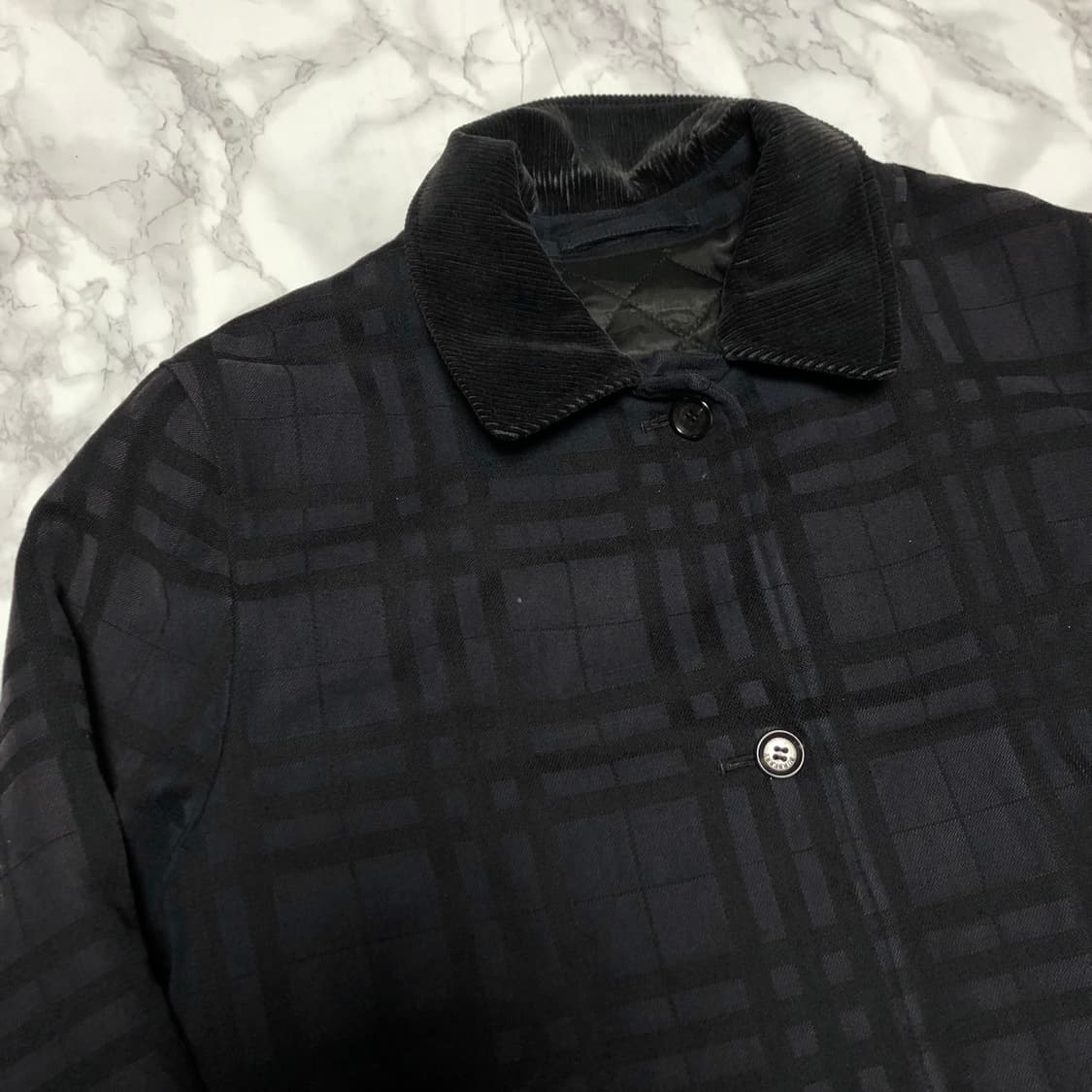 버버리 모직 체크 코듀로이 자켓 남성용 상품이미지2