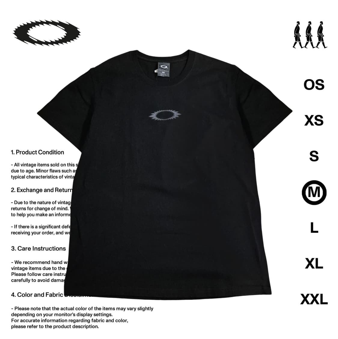 오클리 소프트웨어 메탈 로고 반팔 티셔츠 M사이즈 상품이미지1