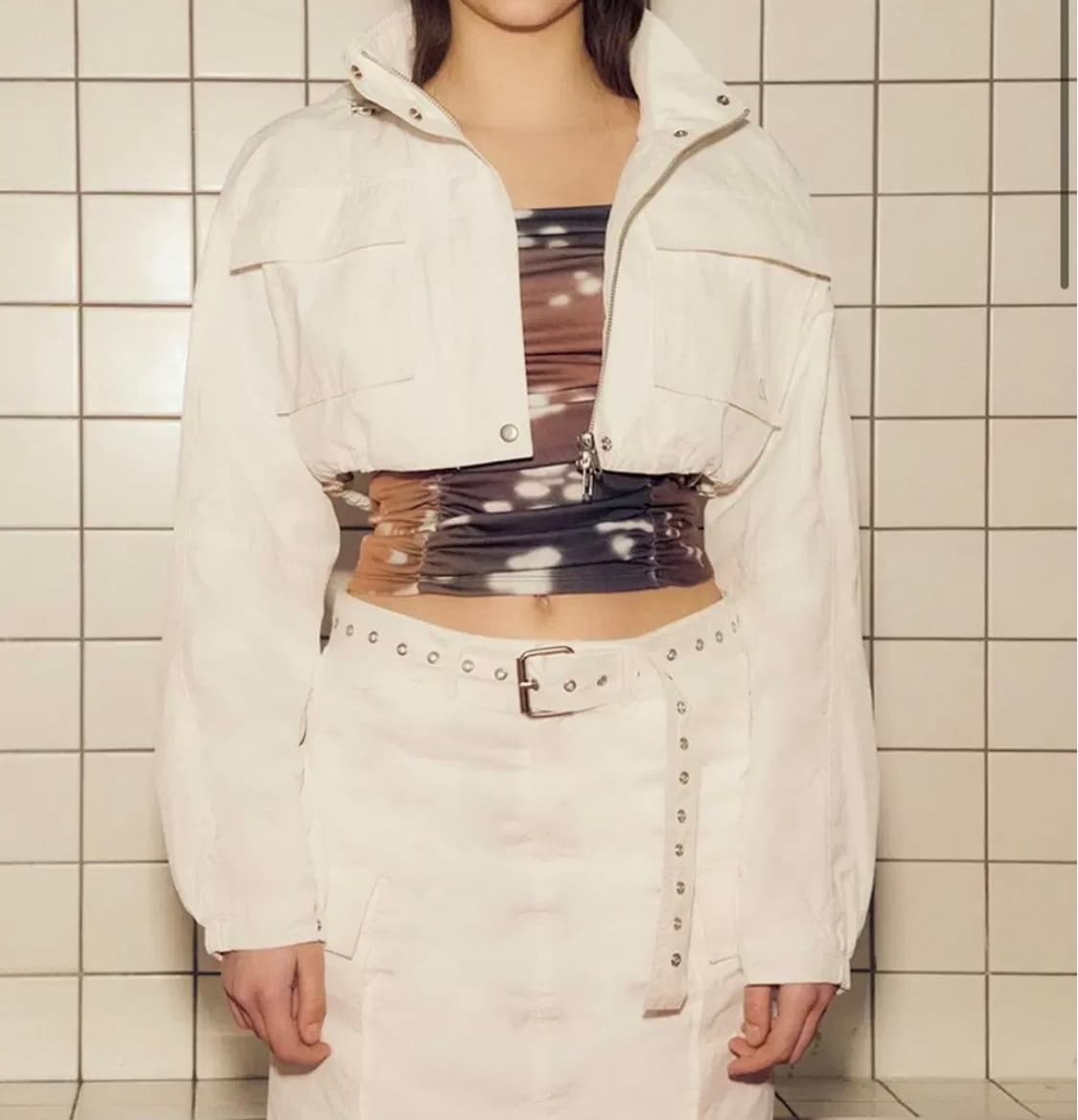 연예인 착용) 애프터아워즈 크롭 바람막이 상품이미지3