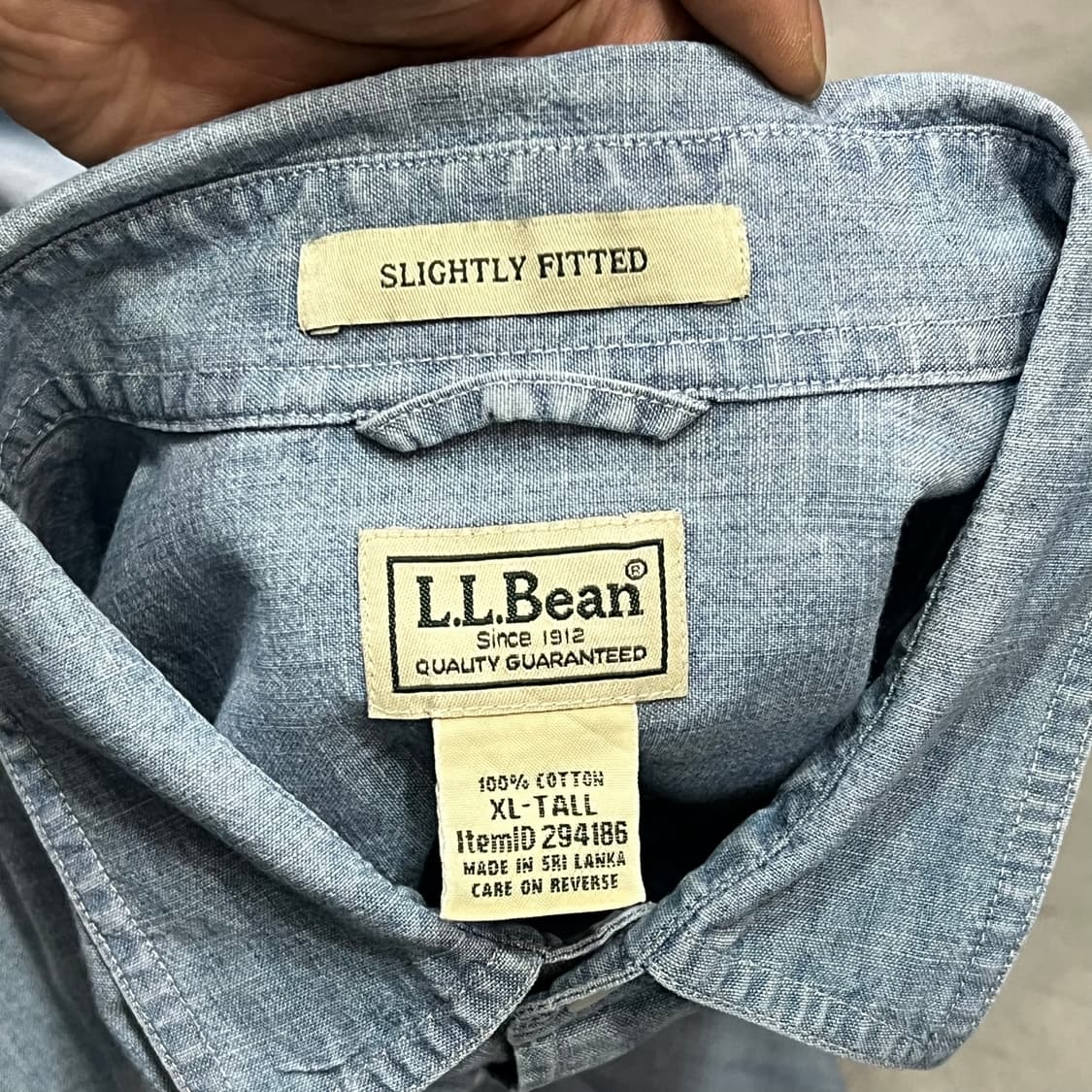  엘엘빈 워크 데님 셔츠 y14671 상품이미지5