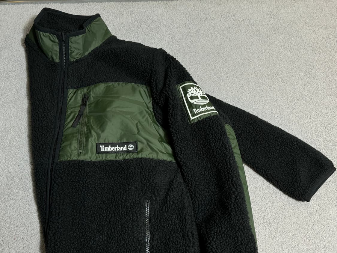 95-100 팀버랜드 블랙 카키 후리스 몽키 자켓 뽀글이  상품이미지1