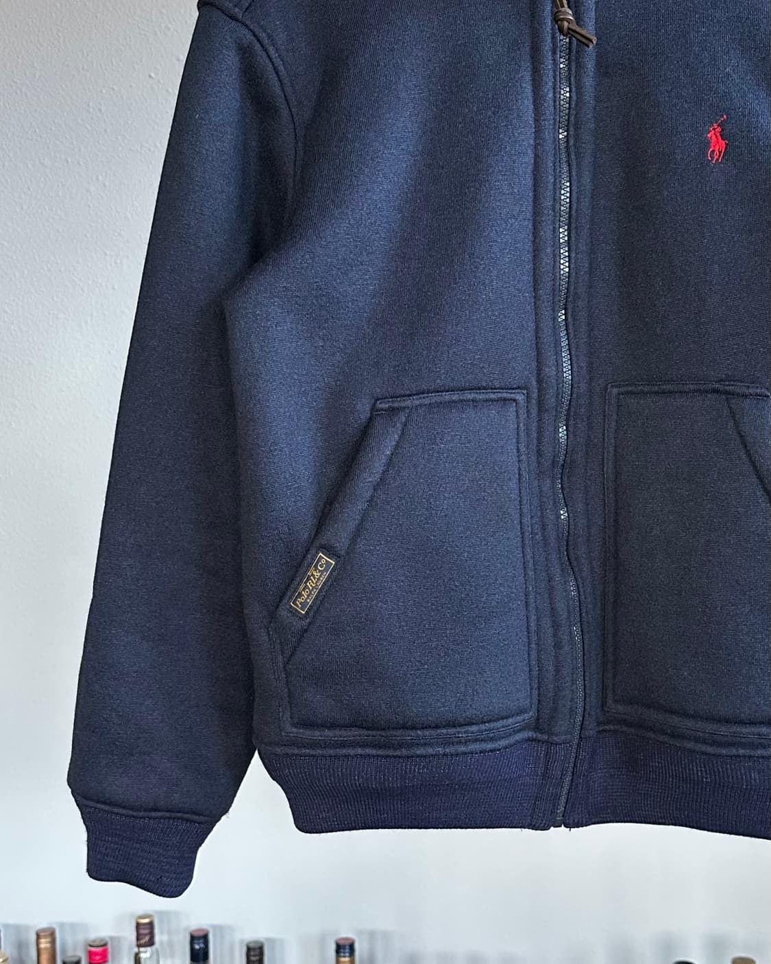 [M]폴로 랄프로렌 엘보 패치 플리스 쉐르파 자켓 navy 상품이미지3