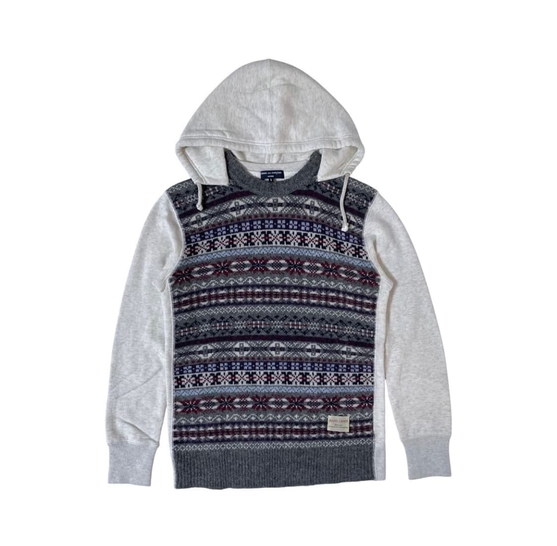 꼼데가르송 옴므 플러스 노르딕 패턴 후드티 상품이미지1