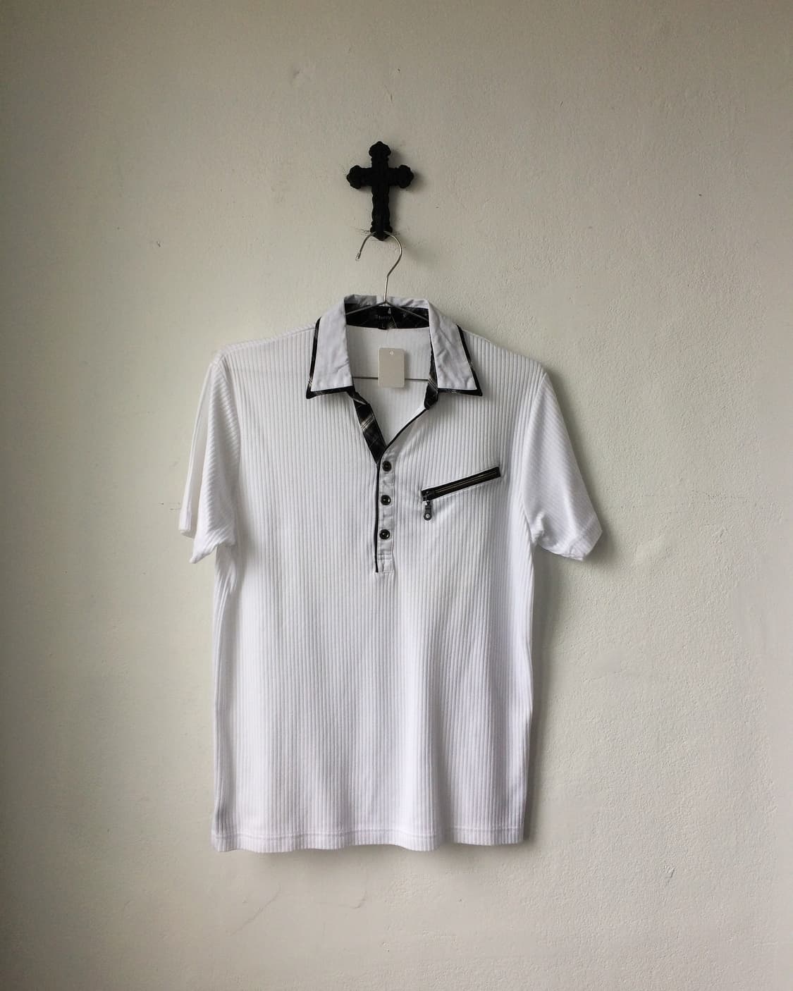 Double collar ribbed pk t 상품이미지2