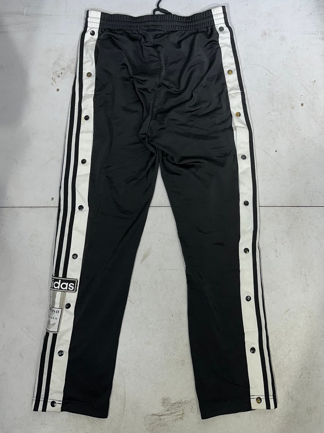 아디다스 블랙 사이드 버튼 트레이닝 팬츠 스냅 단추 추리닝 바지 S 상품이미지5