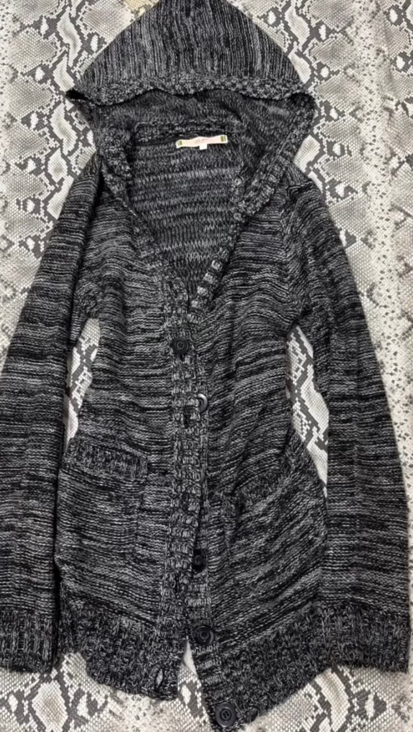 빈티지 니트 후드 가디건 상품이미지1