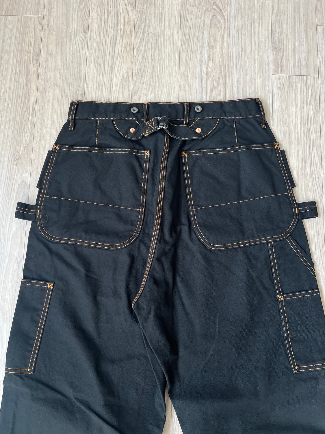 (새상품) 캐피탈 씬 캔버스 럼버 팬츠 블랙 상품이미지7