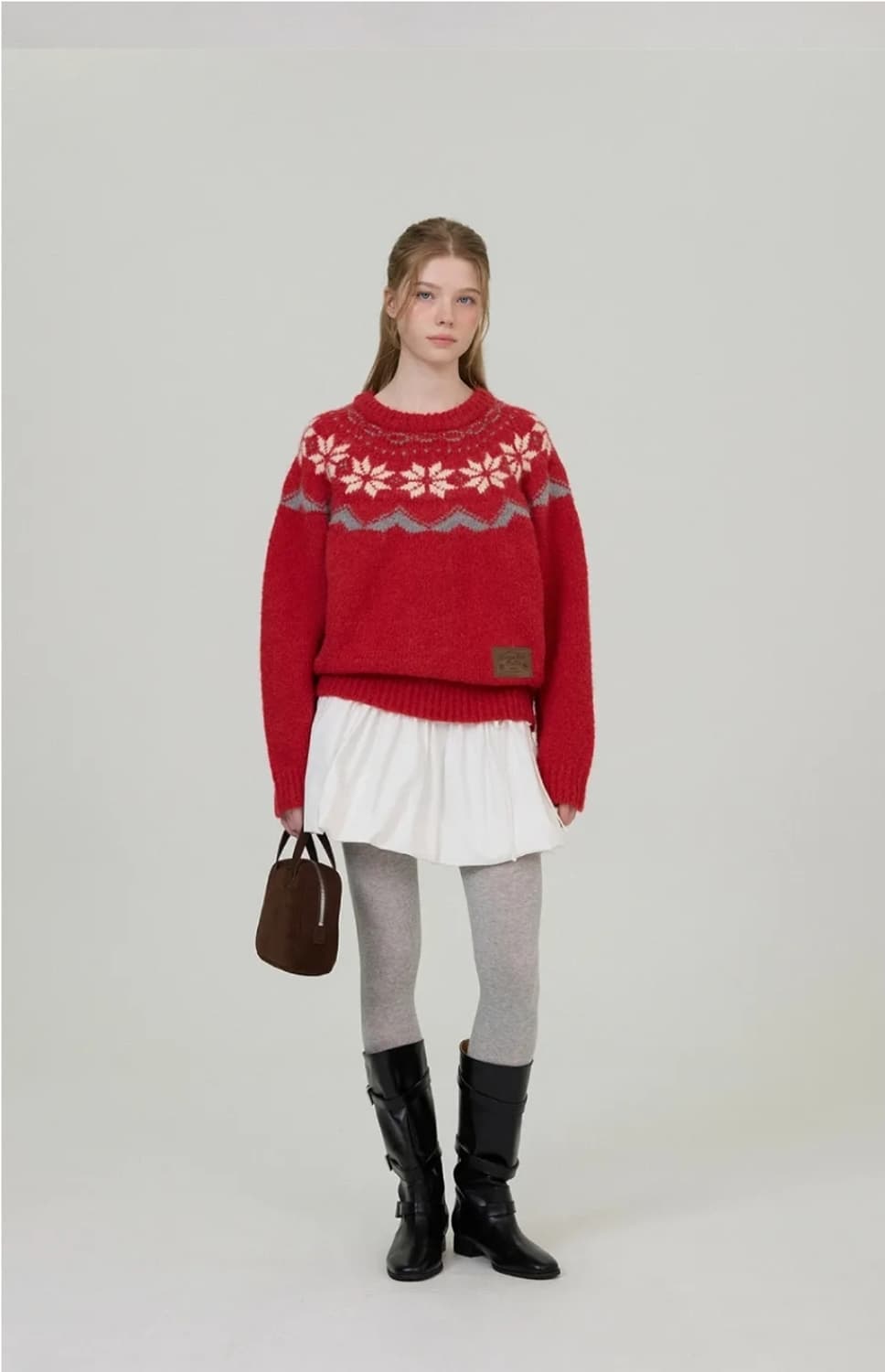 썸웨어버터 알파카 노르딕 니트 (크리스마스 레드 니트) 상품이미지4