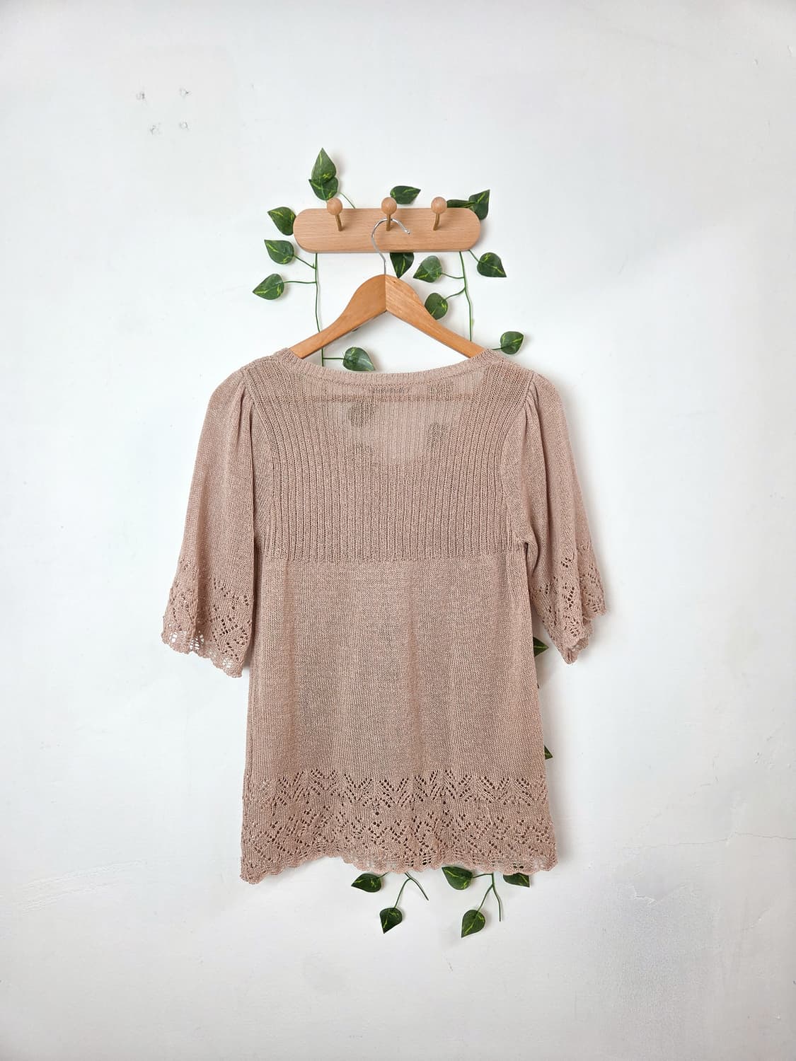 뮤트 핑크 쓰리버튼 가디건 상품이미지4