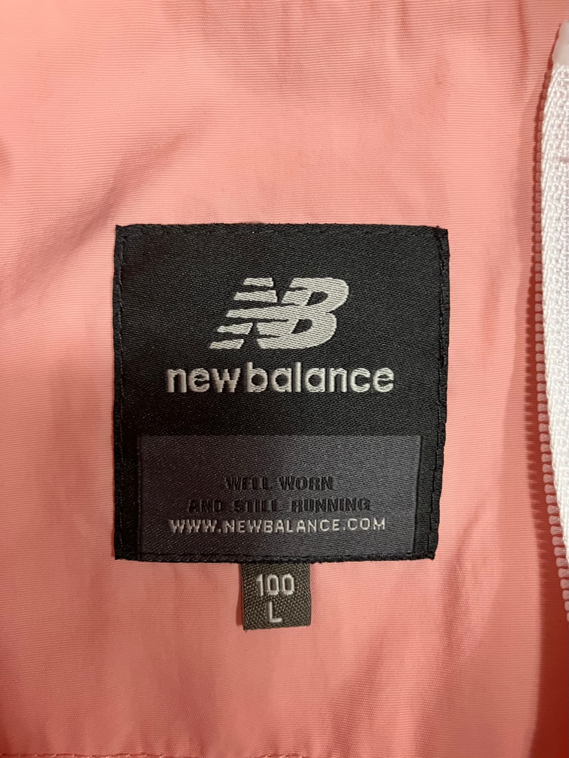 뉴발란스 핑크 배색 바람막이 기능성 집업 100 상품이미지6