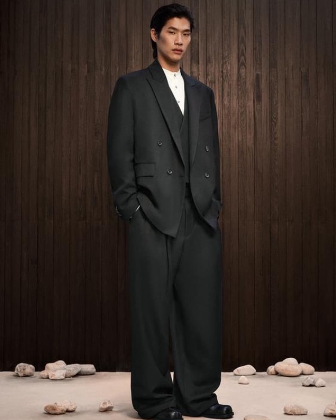 ZARA X Nanushka 더블 버튼 자켓 (블랙 48, 새상품) 상품이미지8