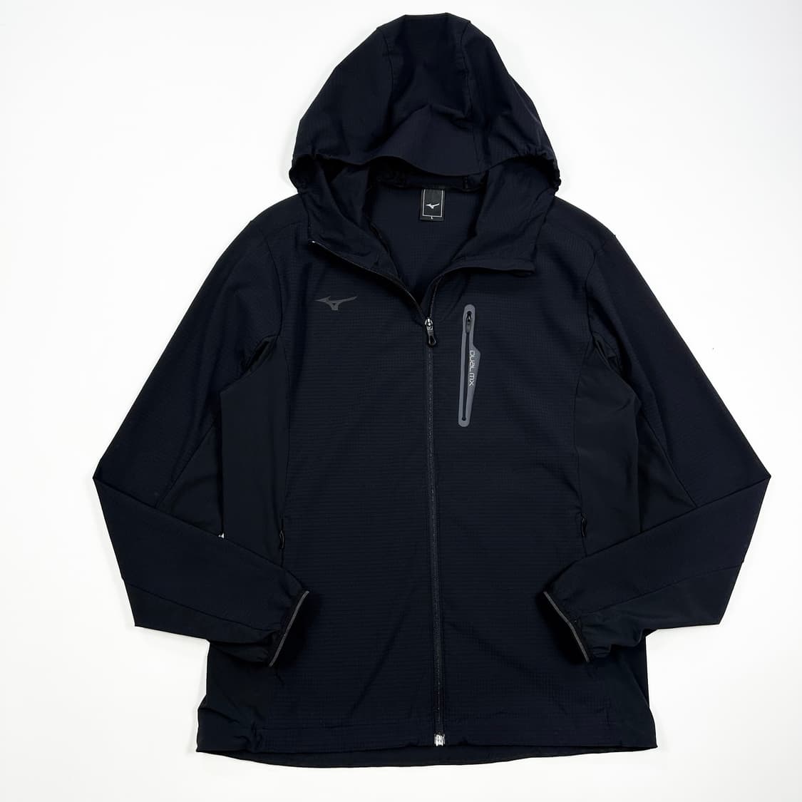 미즈노 트레이닝 블랙 풀오버 바람막이 자켓 (L) 상품이미지2