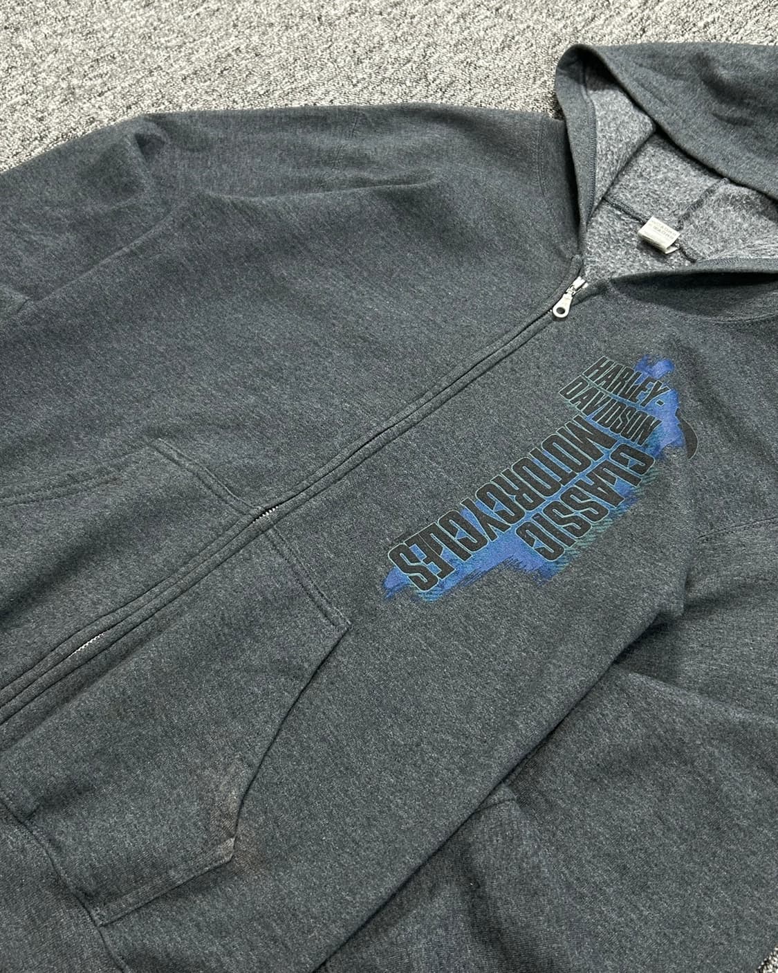 할리 데이비슨 빈티지 클래식 모터사이클 후드집업  상품이미지2