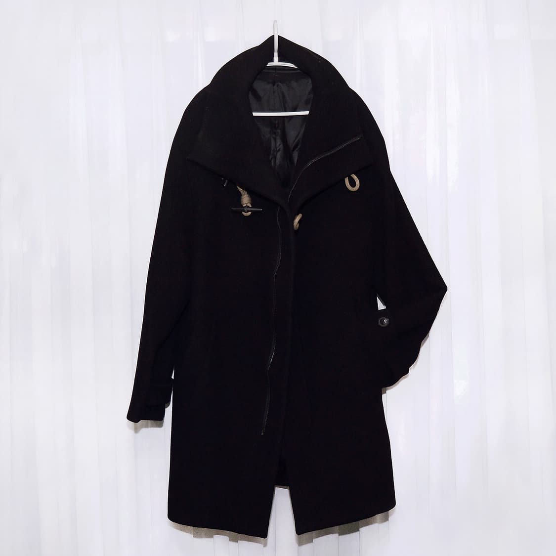 시스템 옴므 울캐시미어 집업 하이넥 더플 오버 코트 (100-105) 상품이미지1